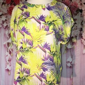 Jennifer Lopez Bright Floral Fern/birds 🌹